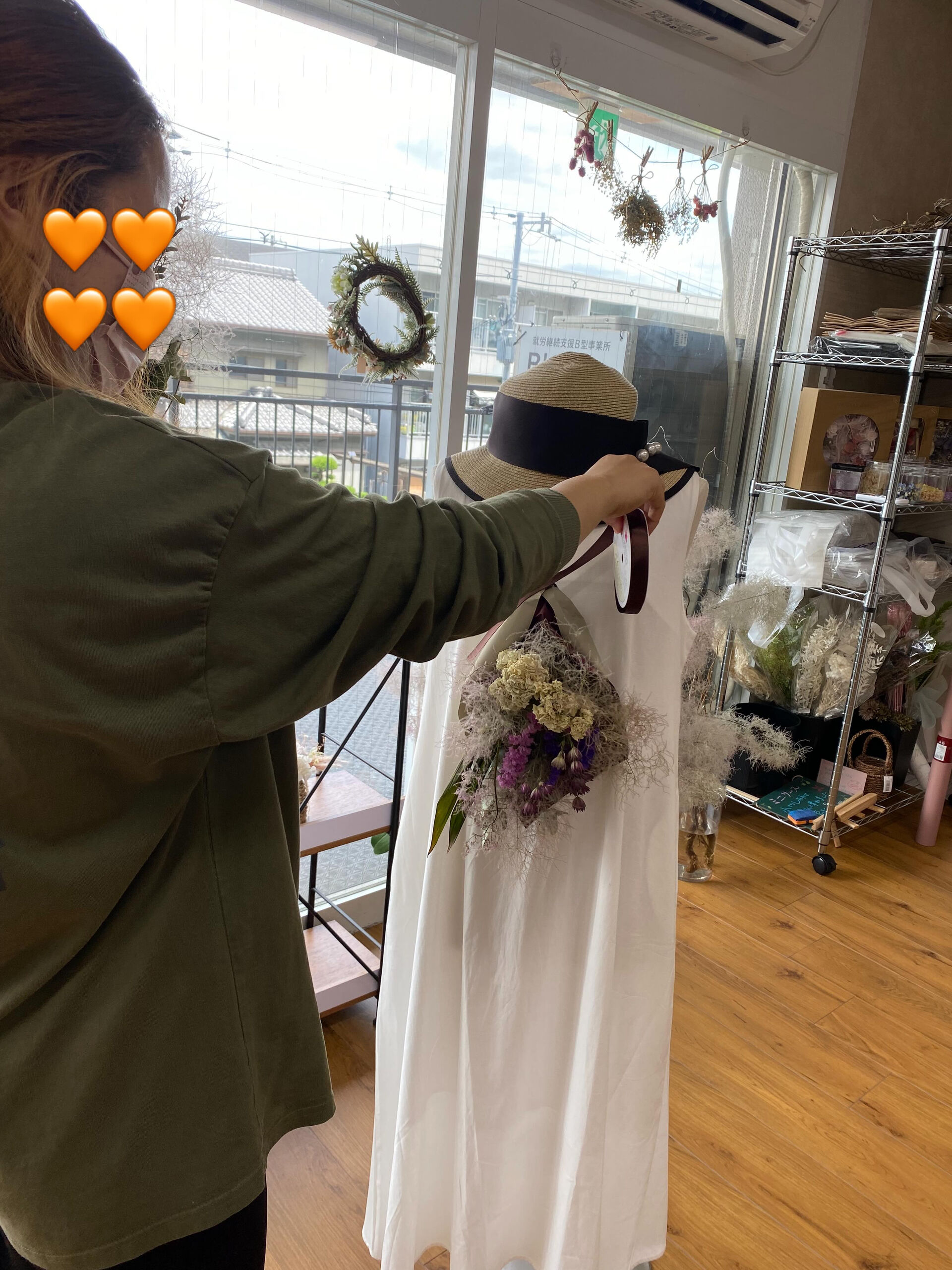 リボンはどれを合わせよう？仕上げのワクワクタイム☺️ 
